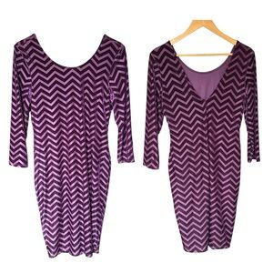 Forever 21 Purple Chevron Dress